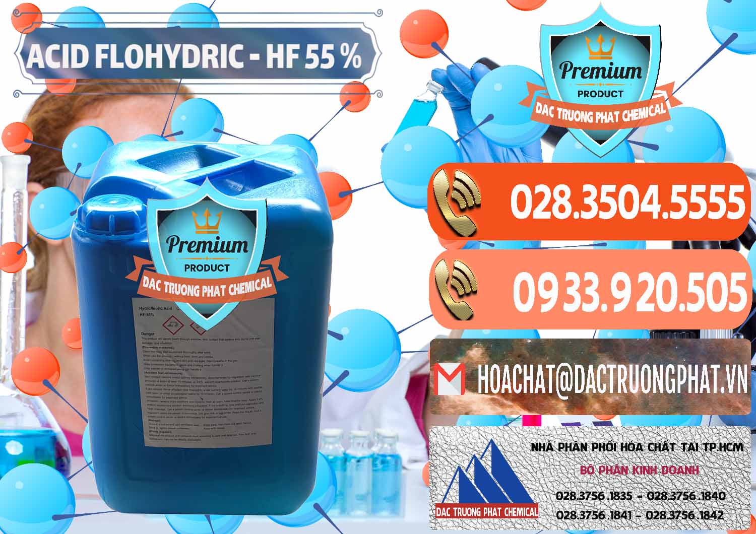 Cty chuyên kinh doanh ( bán ) Axit HF - Acid HF 55% Can Xanh Trung Quốc China - 0080 - Nhà phân phối ( kinh doanh ) hóa chất tại TP.HCM - hoachatmientay.com