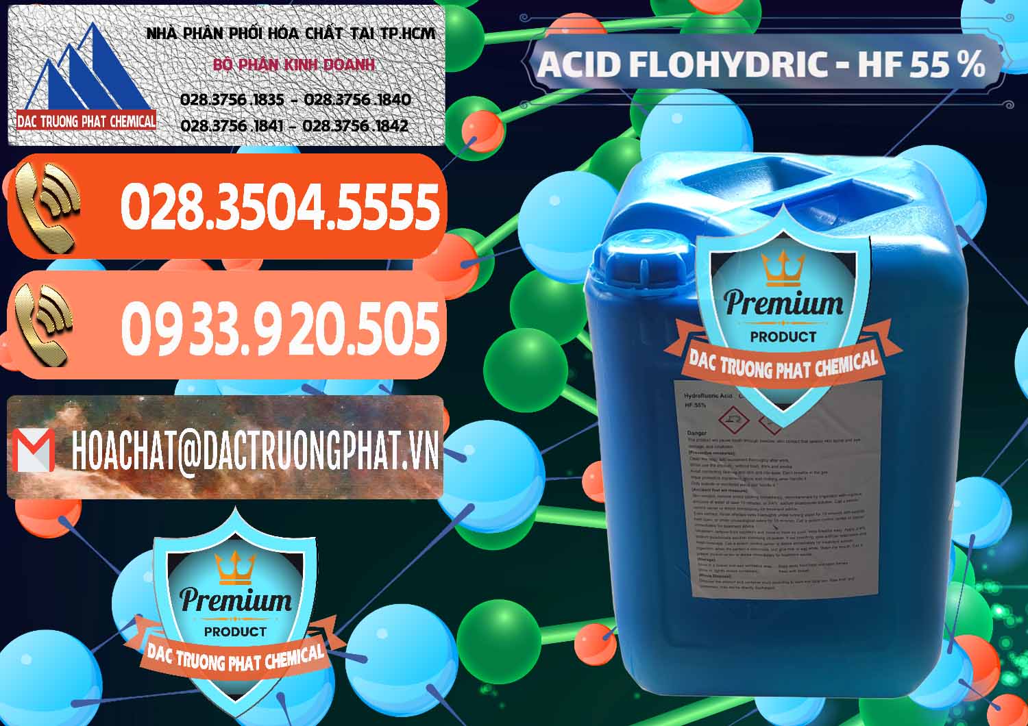 Cty nhập khẩu và bán Axit HF - Acid HF 55% Can Xanh Trung Quốc China - 0080 - Nhà phân phối ( cung cấp ) hóa chất tại TP.HCM - hoachatmientay.com