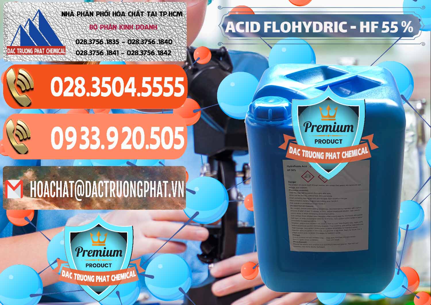 Bán ( cung ứng ) Axit HF - Acid HF 55% Can Xanh Trung Quốc China - 0080 - Nhà cung cấp _ kinh doanh hóa chất tại TP.HCM - hoachatmientay.com