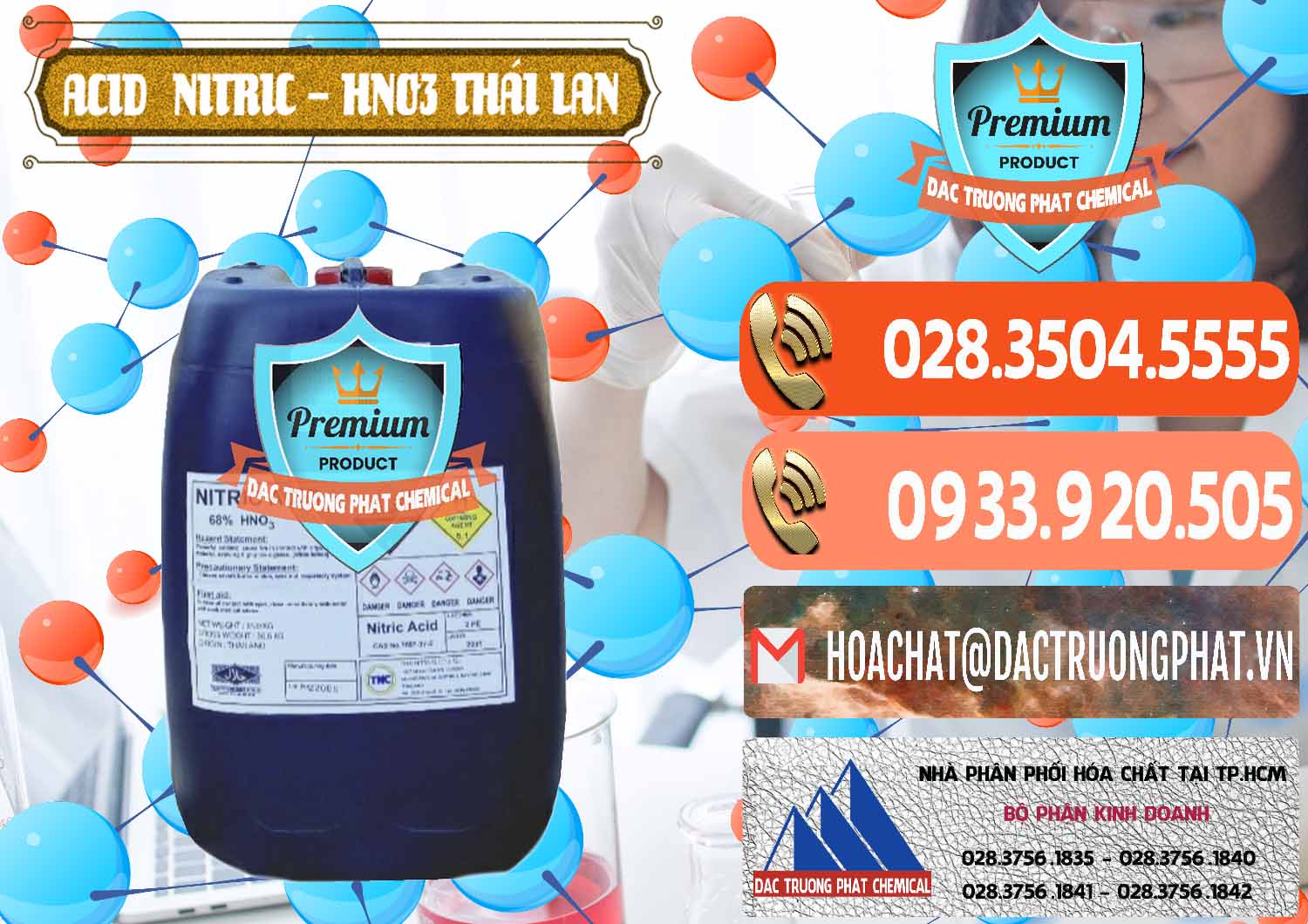 Nhập khẩu _ bán Acid Nitric – Axit Nitric HNO3 Thái Lan Thailand - 0344 - Đơn vị cung cấp và bán hóa chất tại TP.HCM - hoachatmientay.com