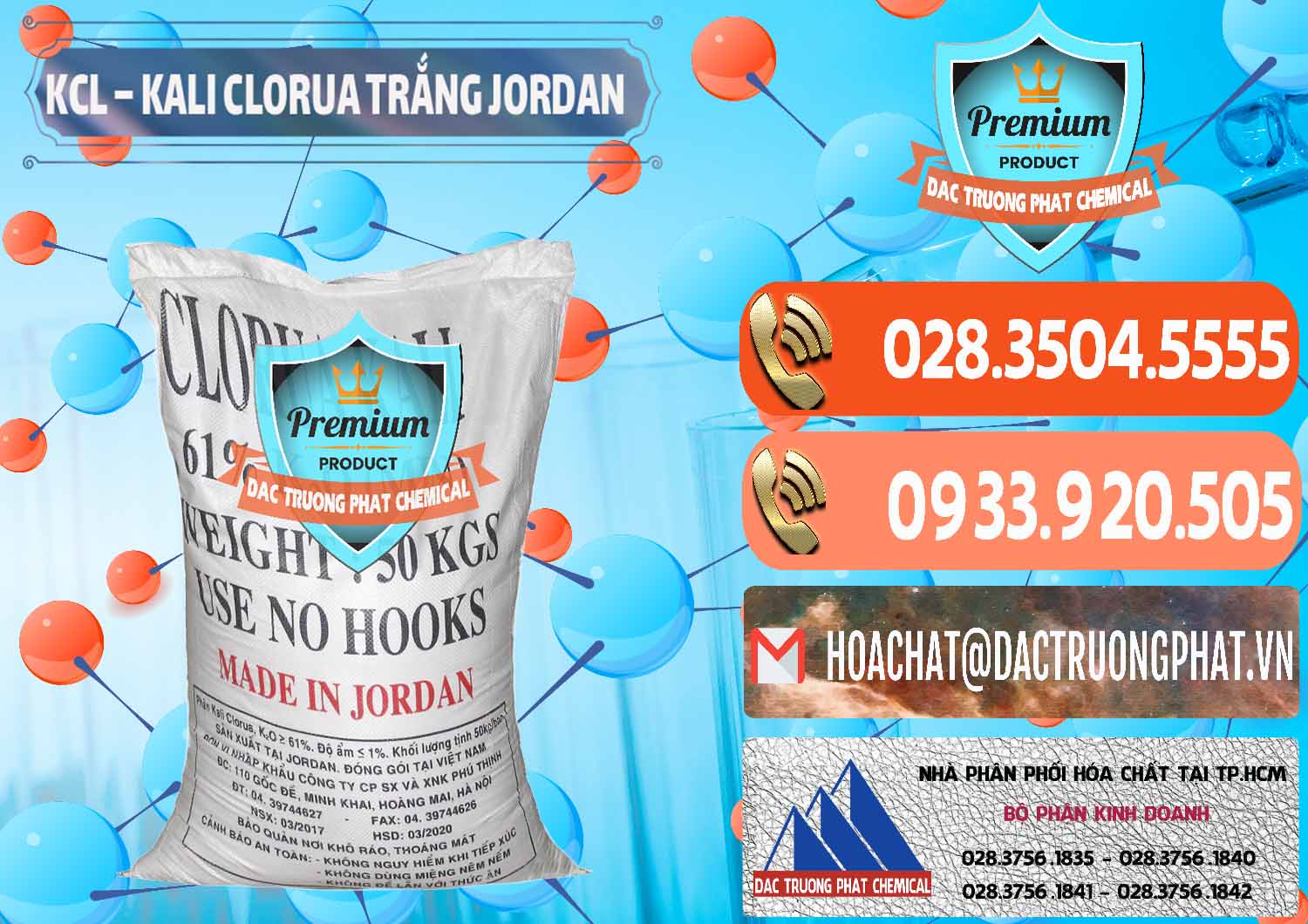 Công ty cung ứng - bán KCL – Kali Clorua Trắng Jordan - 0088 - Nơi cung cấp - bán hóa chất tại TP.HCM - hoachatmientay.com