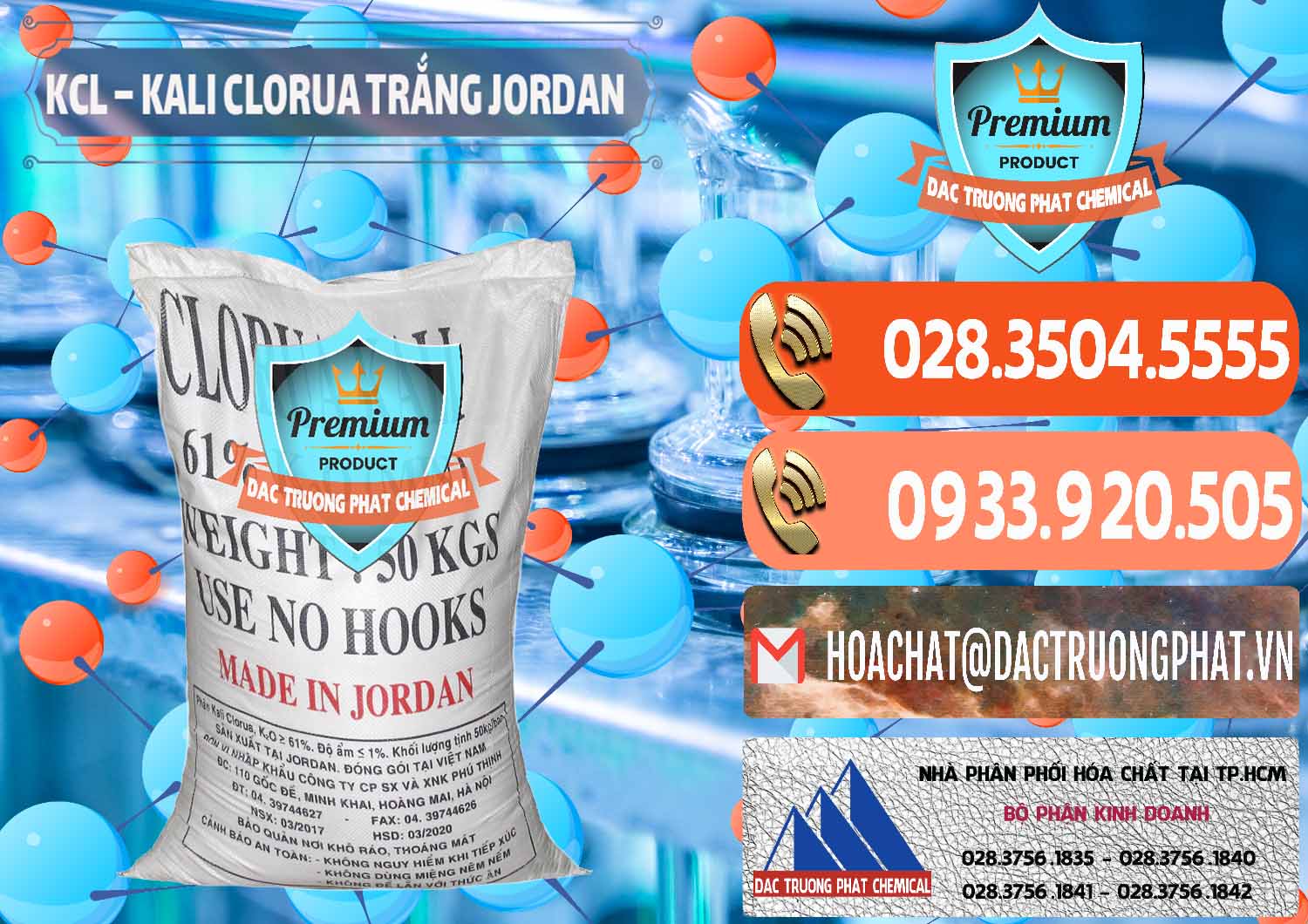 Cty phân phối ( bán ) KCL – Kali Clorua Trắng Jordan - 0088 - Đơn vị chuyên nhập khẩu ( phân phối ) hóa chất tại TP.HCM - hoachatmientay.com