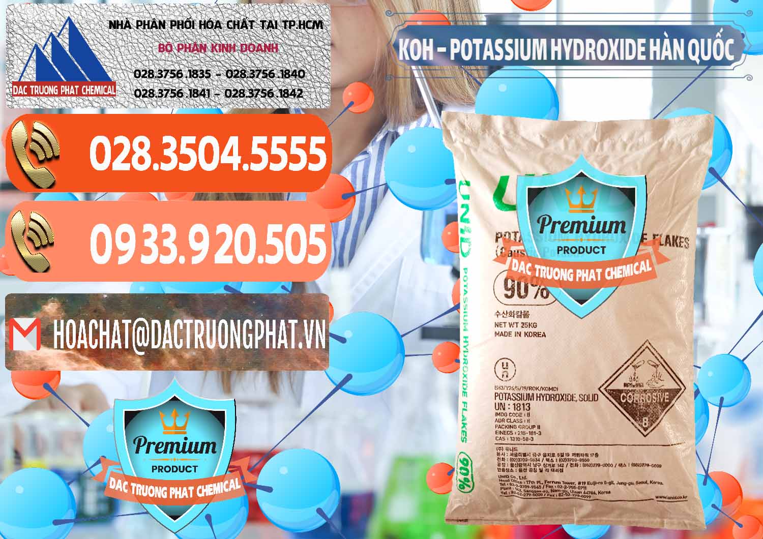 Công ty chuyên bán ( cung cấp ) KOH ( 90%) – Potassium Hydroxide Unid Hàn Quốc Korea - 0090 - Nơi nhập khẩu - phân phối hóa chất tại TP.HCM - hoachatmientay.com