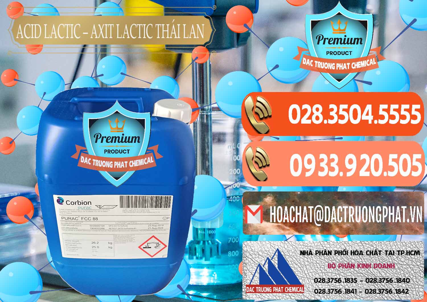 Cty chuyên cung ứng & bán Acid Lactic – Axit Lactic Thái Lan Purac FCC 88 - 0012 - Cung cấp và bán hóa chất tại TP.HCM - hoachatmientay.com