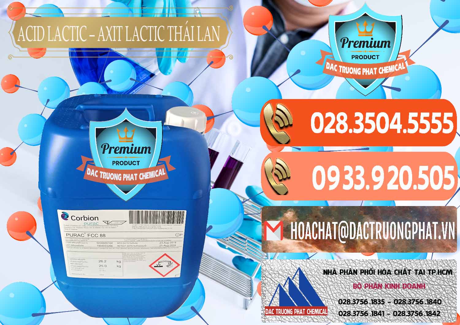 Công ty chuyên cung cấp _ bán Acid Lactic – Axit Lactic Thái Lan Purac FCC 88 - 0012 - Cty chuyên kinh doanh & cung cấp hóa chất tại TP.HCM - hoachatmientay.com