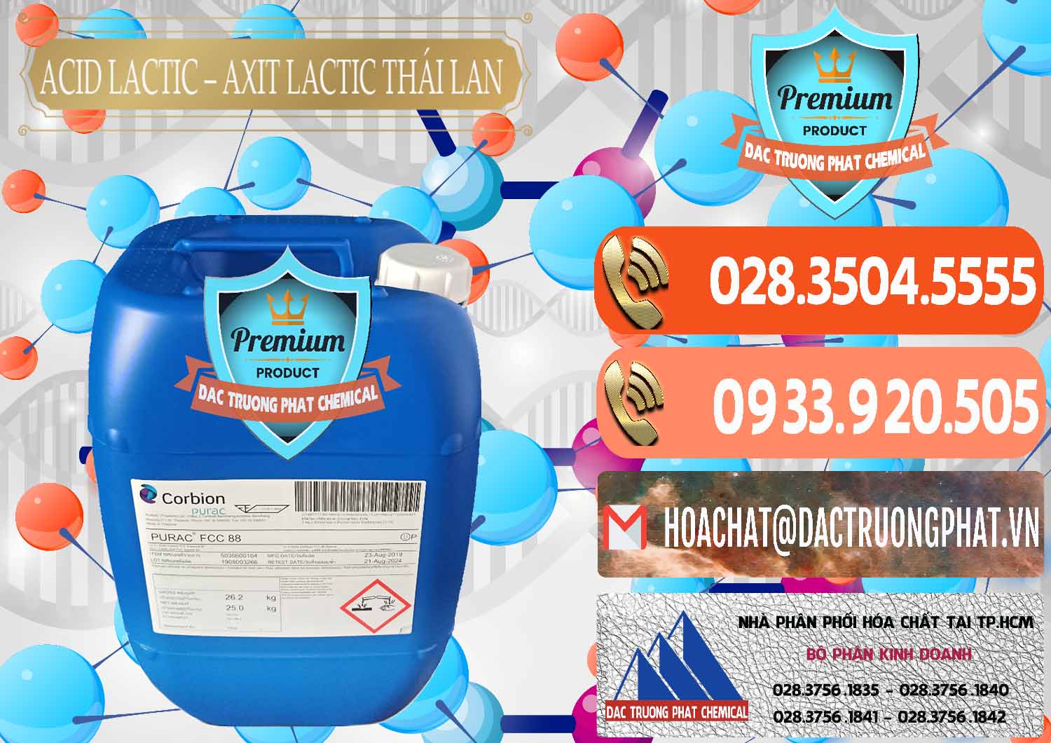 Cung cấp & bán Acid Lactic – Axit Lactic Thái Lan Purac FCC 88 - 0012 - Nơi chuyên nhập khẩu và phân phối hóa chất tại TP.HCM - hoachatmientay.com