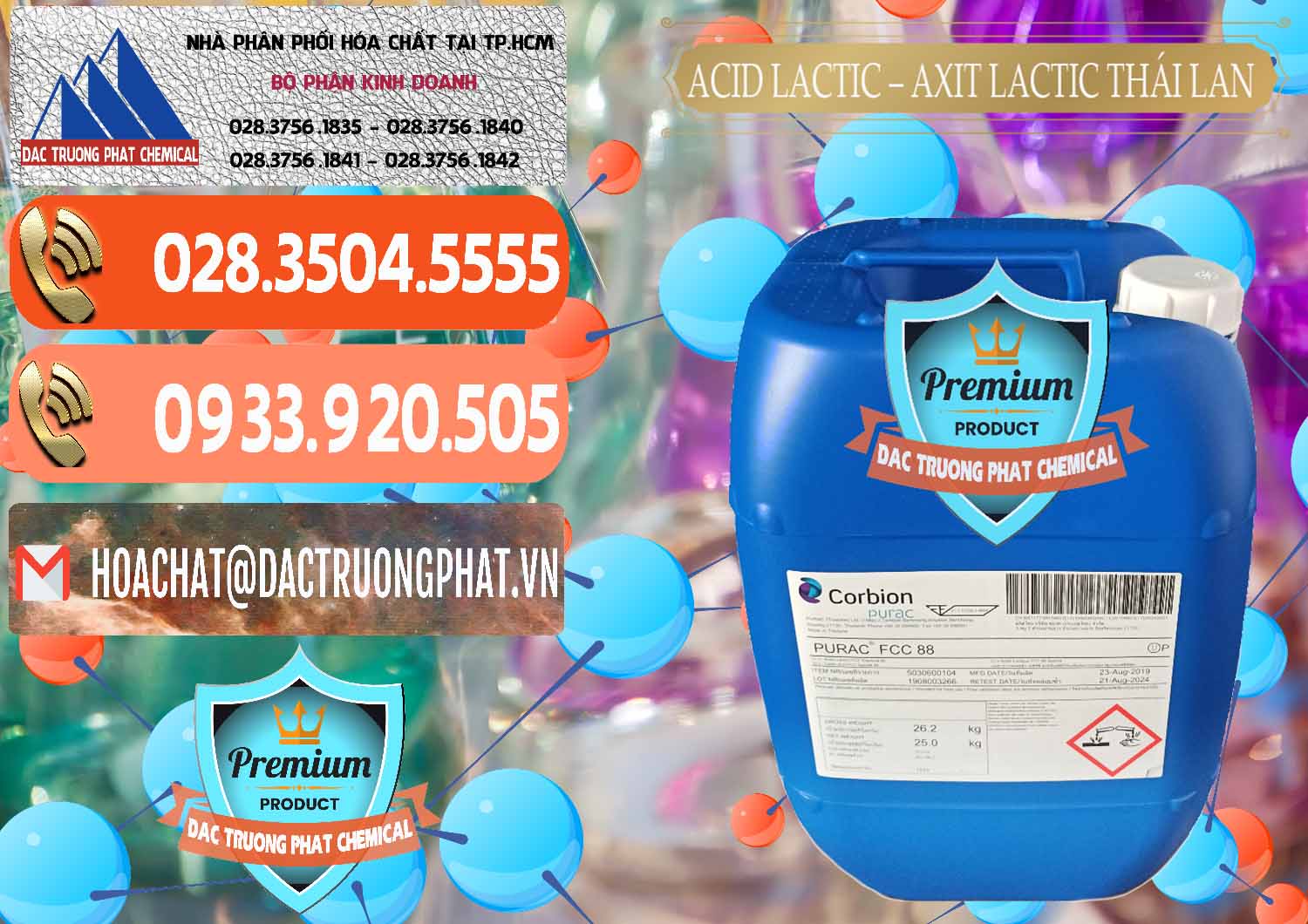 Cty chuyên nhập khẩu ( bán ) Acid Lactic – Axit Lactic Thái Lan Purac FCC 88 - 0012 - Cty cung cấp _ phân phối hóa chất tại TP.HCM - hoachatmientay.com