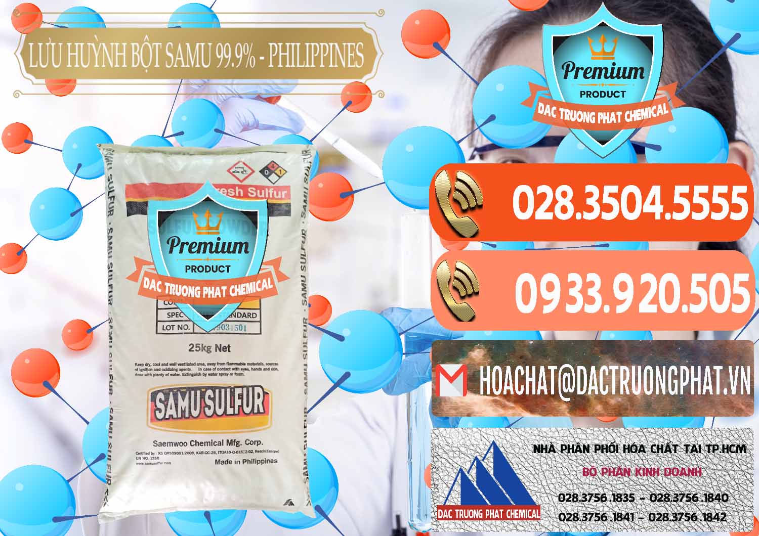 Đơn vị nhập khẩu ( bán ) Lưu huỳnh Bột - Sulfur Powder Samu Philippines - 0201 - Nơi phân phối & kinh doanh hóa chất tại TP.HCM - hoachatmientay.com
