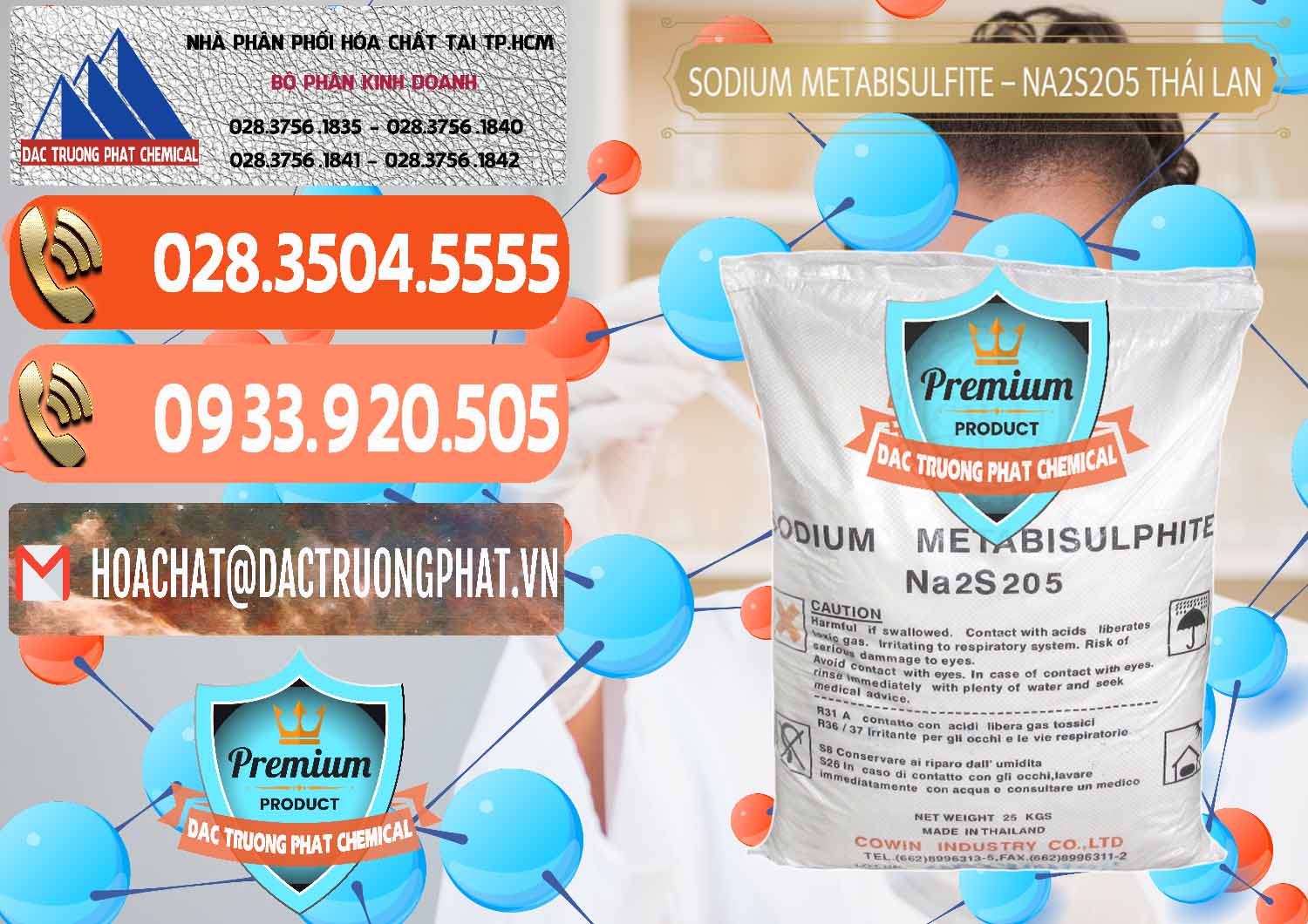 Đơn vị bán - cung cấp Sodium Metabisulfite - NA2S2O5 Thái Lan Cowin - 0145 - Cty chuyên bán & phân phối hóa chất tại TP.HCM - hoachatmientay.com