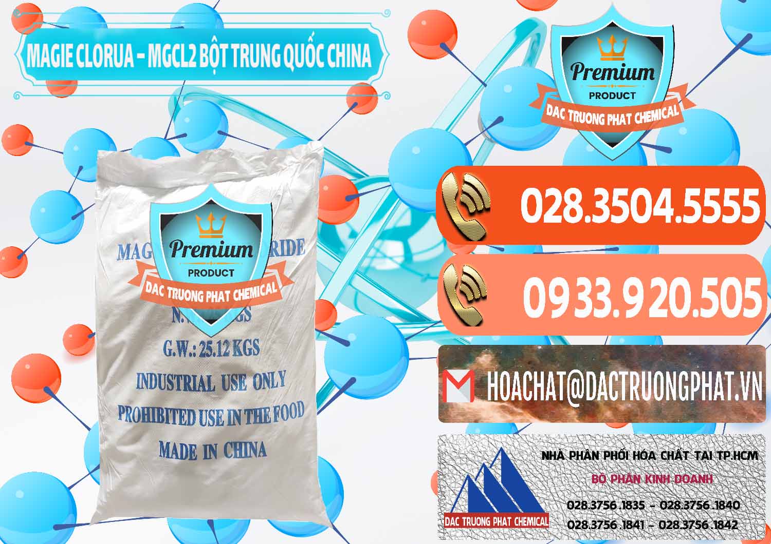 Nhà nhập khẩu và bán Magie Clorua – MGCL2 96% Dạng Bột Bao Chữ Xanh Trung Quốc China - 0207 - Phân phối và cung cấp hóa chất tại TP.HCM - hoachatmientay.com