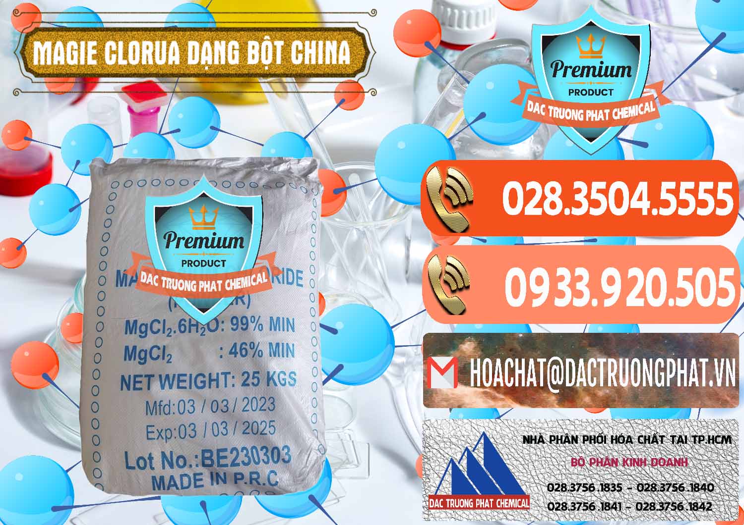 Nhà nhập khẩu & bán Magie Clorua – MGCL2 96% Dạng Bột Logo Kim Cương Trung Quốc China - 0387 - Cty cung cấp - kinh doanh hóa chất tại TP.HCM - hoachatmientay.com