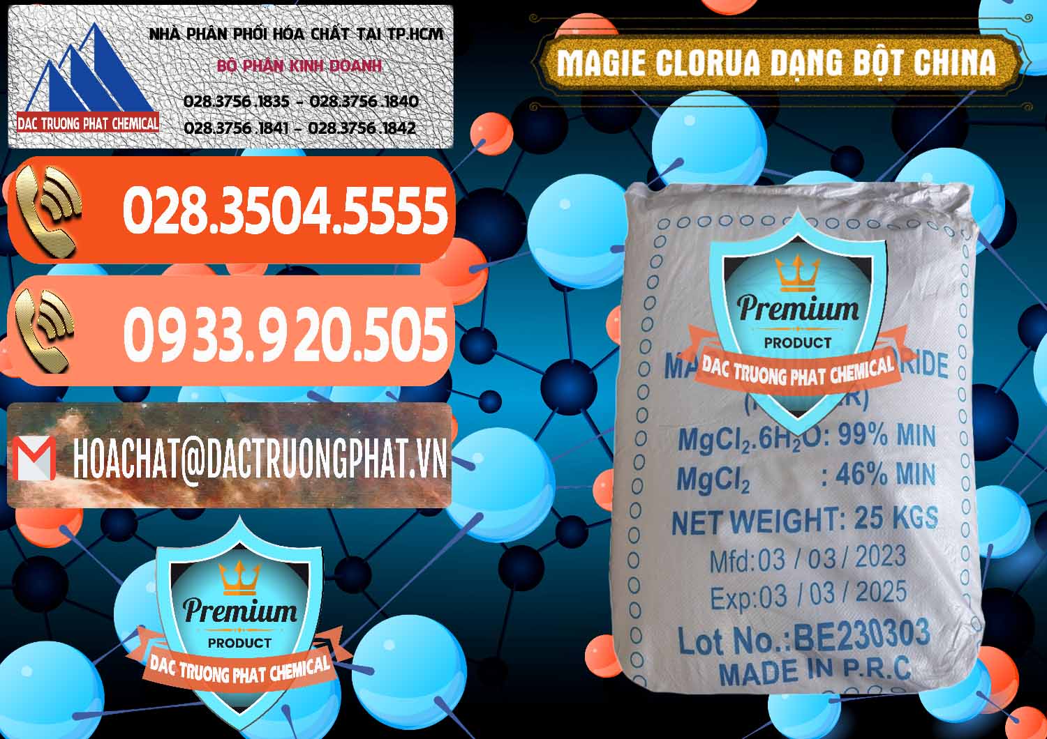 Cty chuyên bán ( cung cấp ) Magie Clorua – MGCL2 96% Dạng Bột Logo Kim Cương Trung Quốc China - 0387 - Công ty cung cấp & phân phối hóa chất tại TP.HCM - hoachatmientay.com