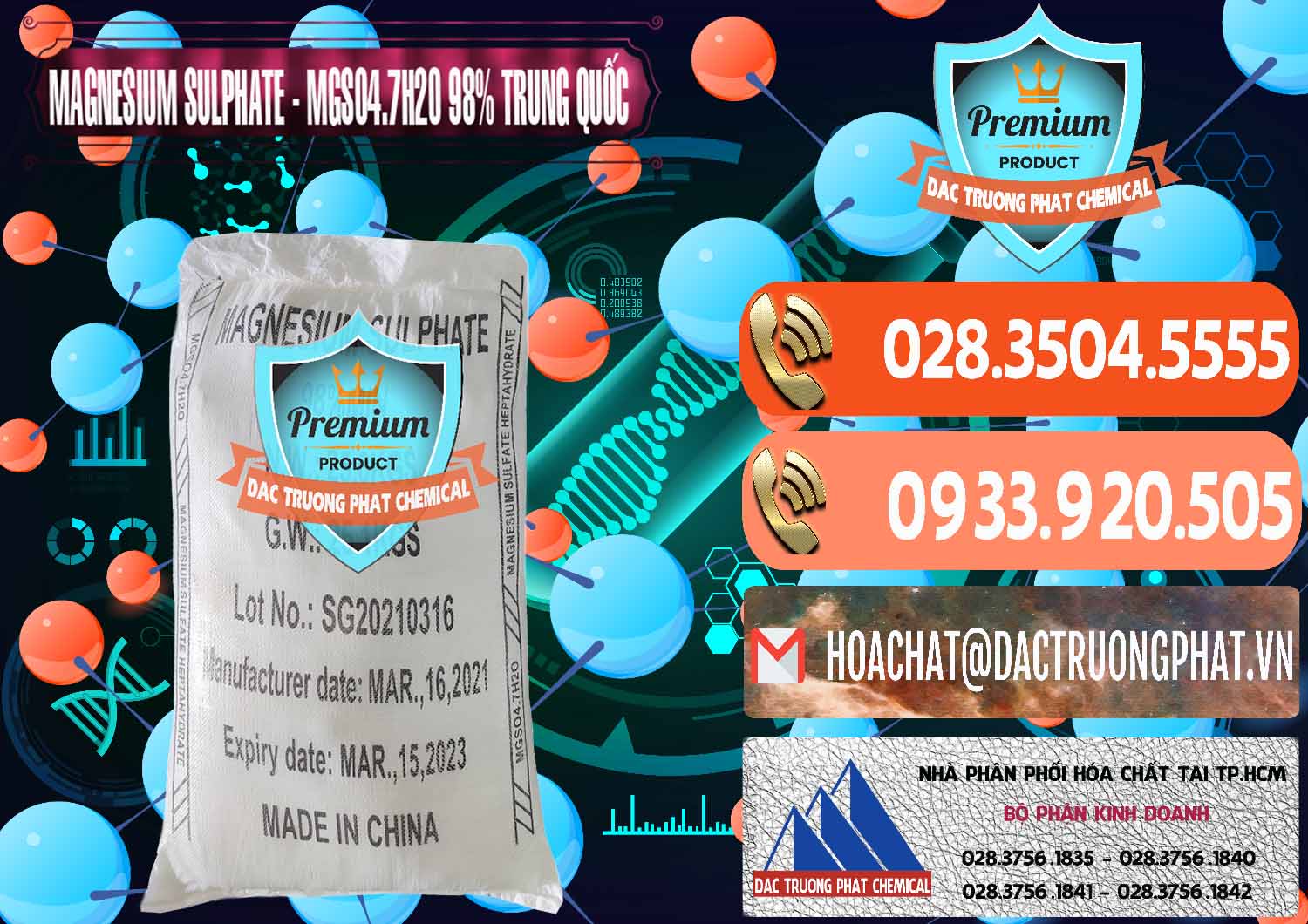 Chuyên bán ( cung cấp ) MGSO4.7H2O – Magnesium Sulphate 98% Trung Quốc China - 0229 - Cty cung cấp ( phân phối ) hóa chất tại TP.HCM - hoachatmientay.com