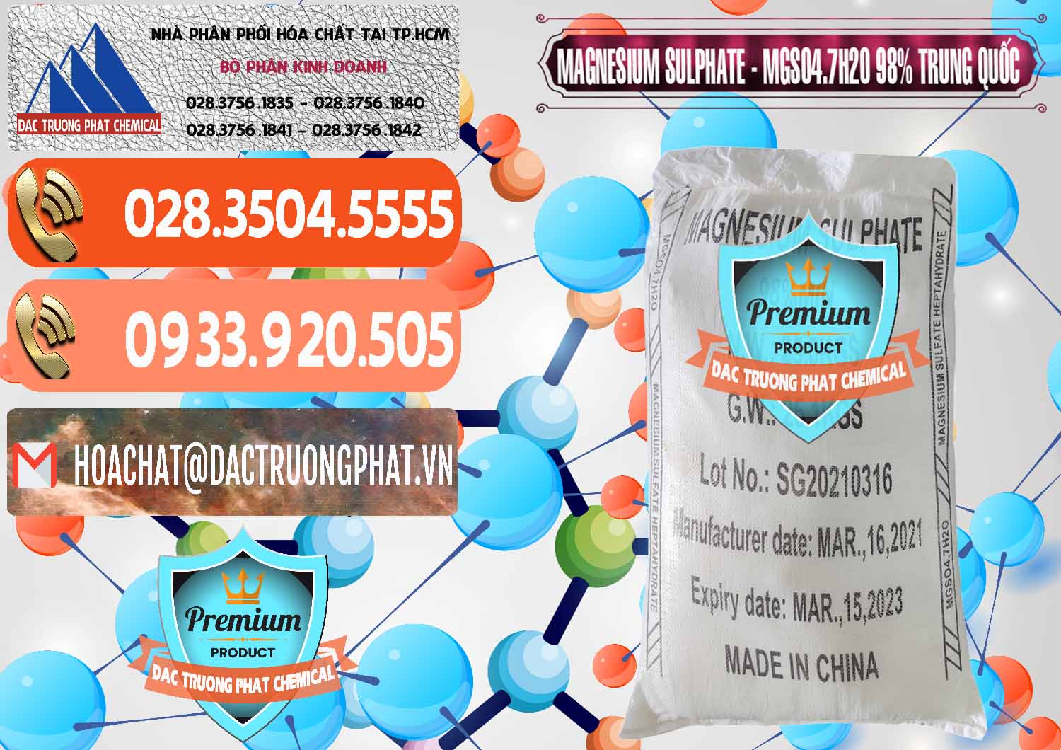 Nơi chuyên bán ( phân phối ) MGSO4.7H2O – Magnesium Sulphate 98% Trung Quốc China - 0229 - Cty chuyên phân phối & nhập khẩu hóa chất tại TP.HCM - hoachatmientay.com