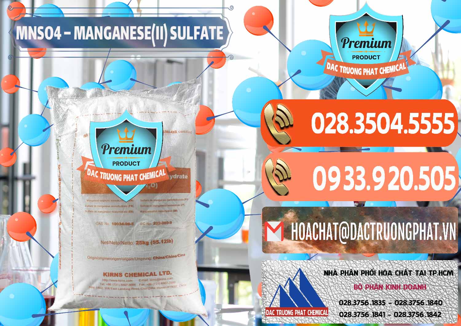 Đơn vị cung cấp ( bán ) MNSO4 – Manganese (II) Sulfate Kirns Trung Quốc China - 0095 - Cty cung cấp và kinh doanh hóa chất tại TP.HCM - hoachatmientay.com