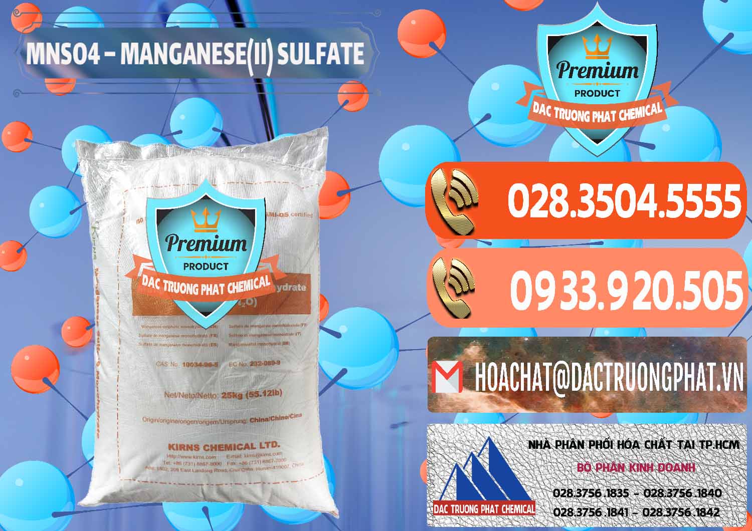 Công ty nhập khẩu & bán MNSO4 – Manganese (II) Sulfate Kirns Trung Quốc China - 0095 - Nơi chuyên cung cấp và nhập khẩu hóa chất tại TP.HCM - hoachatmientay.com