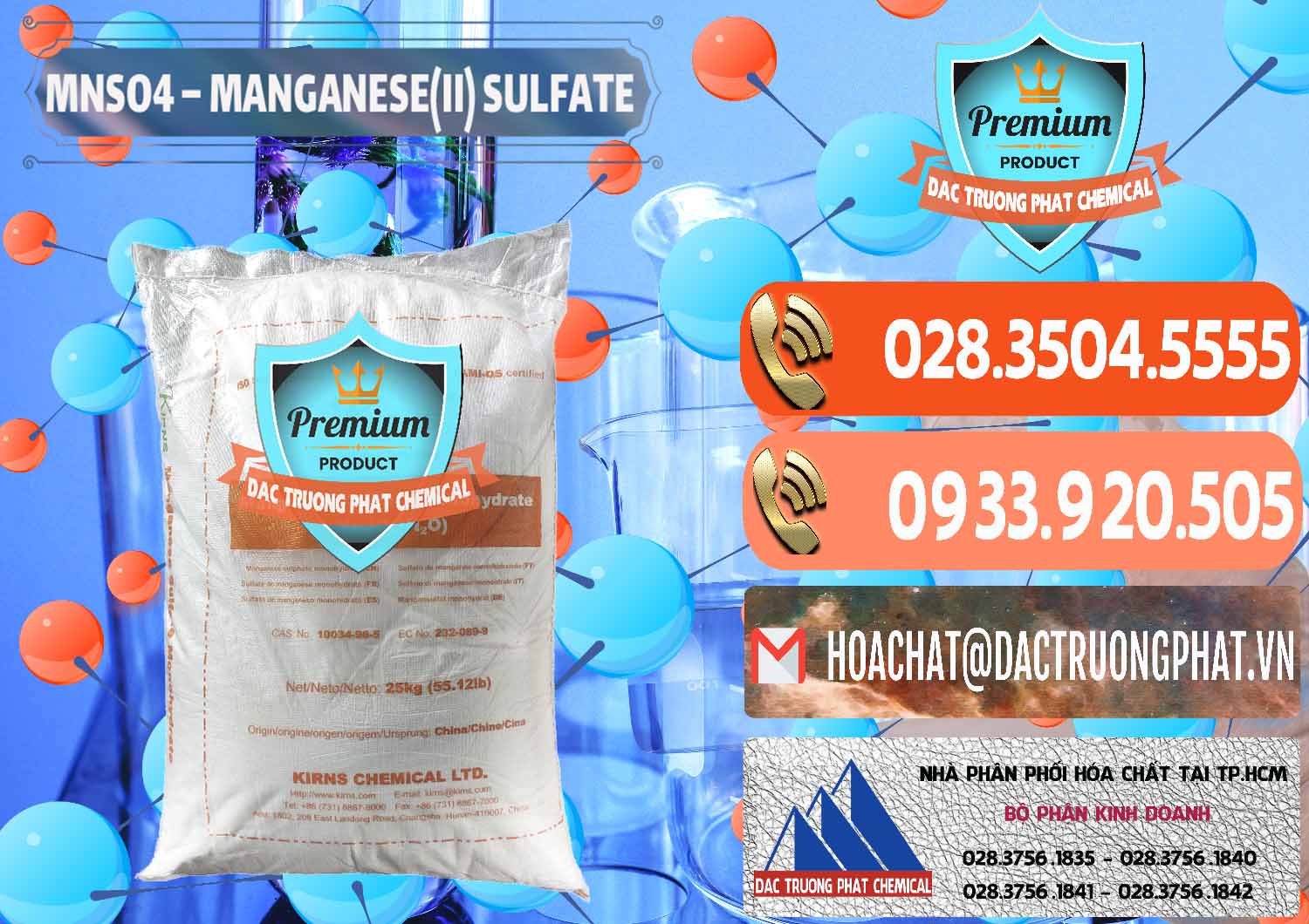 Cty phân phối \ bán MnSO4 - Mangan Sunfat Powder Monohydrate Kirns Trung Quốc China tại Bình Phước Công ty chuyên nhập khẩu & bán MNSO4 – Manganese (II) Sulfate Kirns Trung Quốc China - 0095 - Nơi cung ứng và phân phối hóa chất tại TP.HCM - hoachatmientay.com