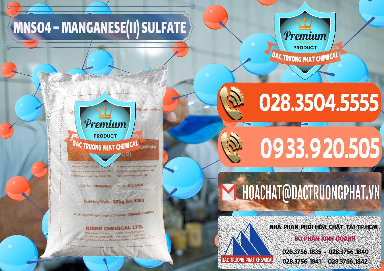 Nhà cung cấp × bán hóa chất MnSO4 — MnSO4 Sunphat Monohydrate Kirns Trung Quốc China tại TP.HCM Nơi bán & cung ứng MNSO4 – Manganese (II) Sulfate Kirns Trung Quốc China - 0095 - Cty phân phối & bán hóa chất tại TP.HCM - hoachatmientay.com