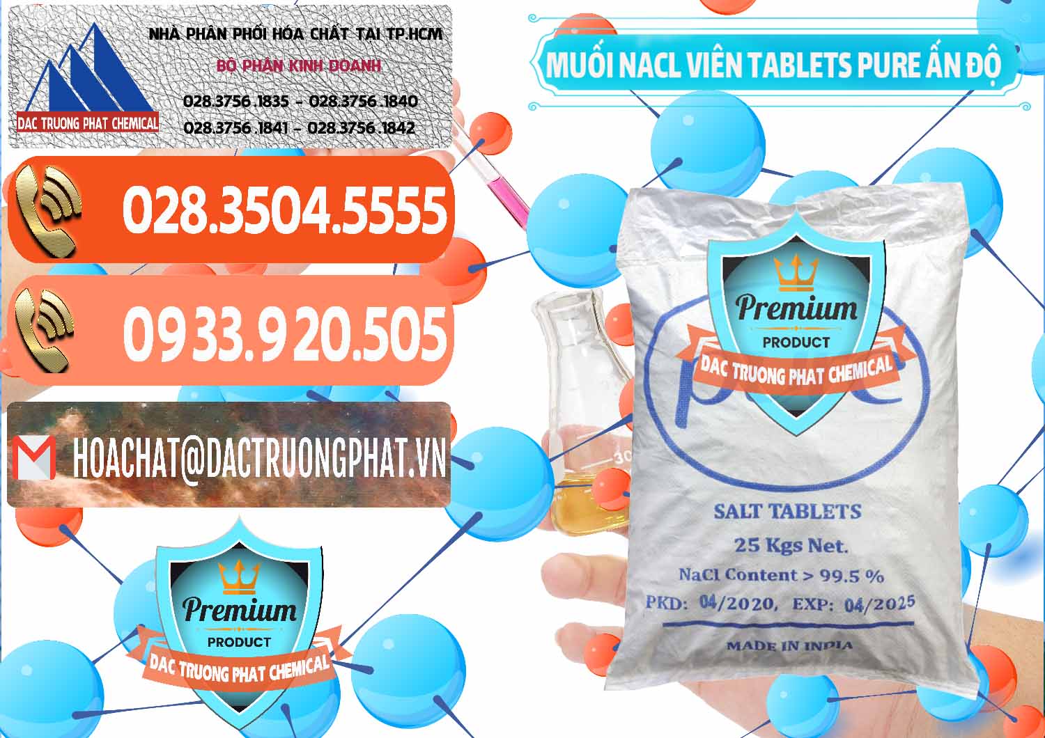 Đơn vị phân phối - bán Muối NaCL – Sodium Chloride Dạng Viên Tablets Pure Ấn Độ India - 0294 - Nơi phân phối _ kinh doanh hóa chất tại TP.HCM - hoachatmientay.com