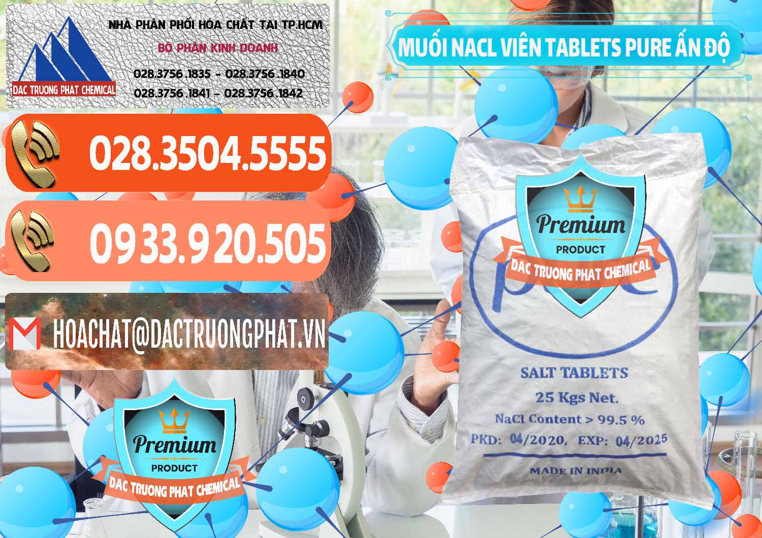 Nơi nhập khẩu & bán Muối NaCL – Sodium Chloride Dạng Viên Tablets Pure Ấn Độ India - 0294 - Đơn vị cung cấp ( nhập khẩu ) hóa chất tại TP.HCM - hoachatmientay.com