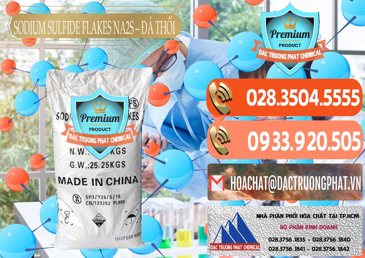 Đơn vị chuyên phân phối - bán Sodium Sulfide Flakes NA2S – Đá Thối Đỏ Trung Quốc China - 0150 - Bán & cung cấp hóa chất tại TP.HCM - hoachatmientay.com