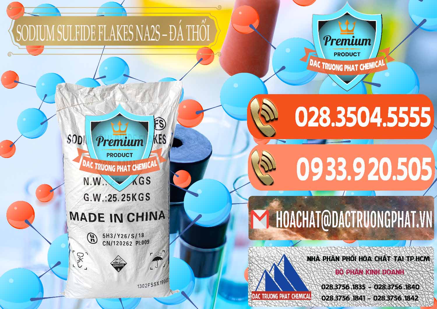 Nơi chuyên phân phối ( bán ) Sodium Sulfide Flakes NA2S – Đá Thối Đỏ Trung Quốc China - 0150 - Cty cung ứng _ phân phối hóa chất tại TP.HCM - hoachatmientay.com
