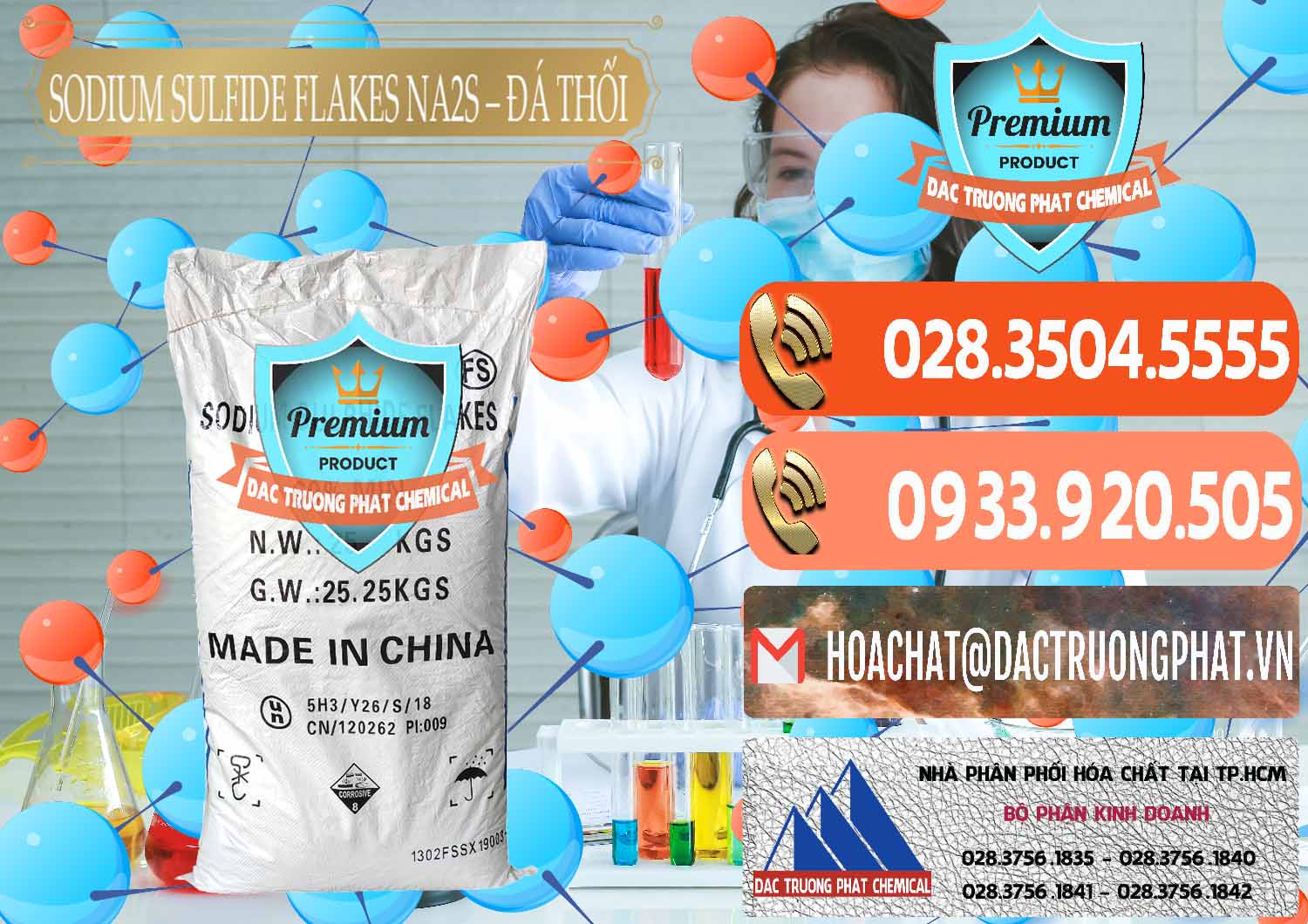 Công ty chuyên nhập khẩu và bán Sodium Sulfide Flakes NA2S – Đá Thối Đỏ Trung Quốc China - 0150 - Nhà phân phối và cung ứng hóa chất tại TP.HCM - hoachatmientay.com