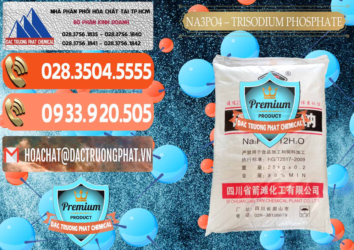 Nơi kinh doanh - bán Na3PO4 – Trisodium Phosphate Trung Quốc China JT - 0102 - Nơi nhập khẩu - cung cấp hóa chất tại TP.HCM - hoachatmientay.com