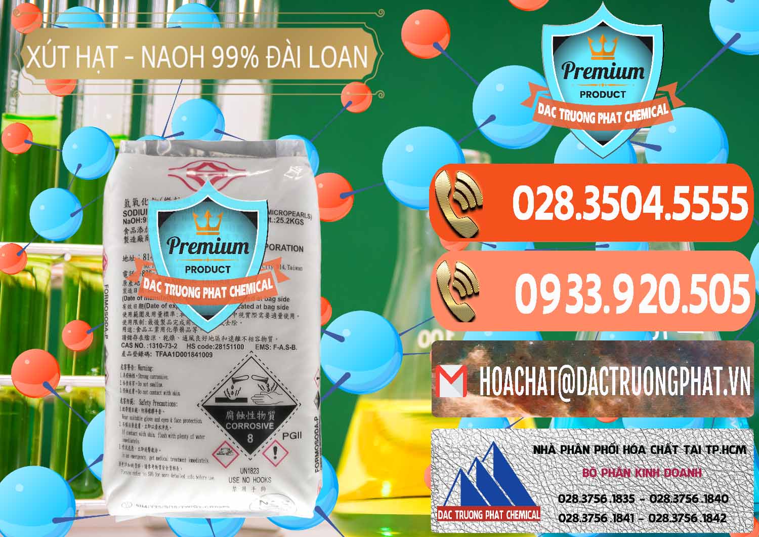 Nơi nhập khẩu - bán Xút Hạt - NaOH Bột 99% Đài Loan Taiwan Formosa - 0167 - Đơn vị chuyên nhập khẩu ( phân phối ) hóa chất tại TP.HCM - hoachatmientay.com