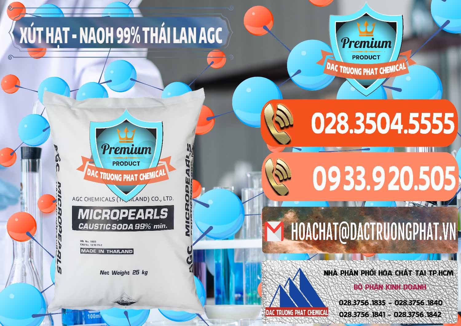 Chuyên cung cấp & bán Xút Hạt - NaOH Bột 99% AGC Thái Lan - 0168 - Cty chuyên kinh doanh _ phân phối hóa chất tại TP.HCM - hoachatmientay.com