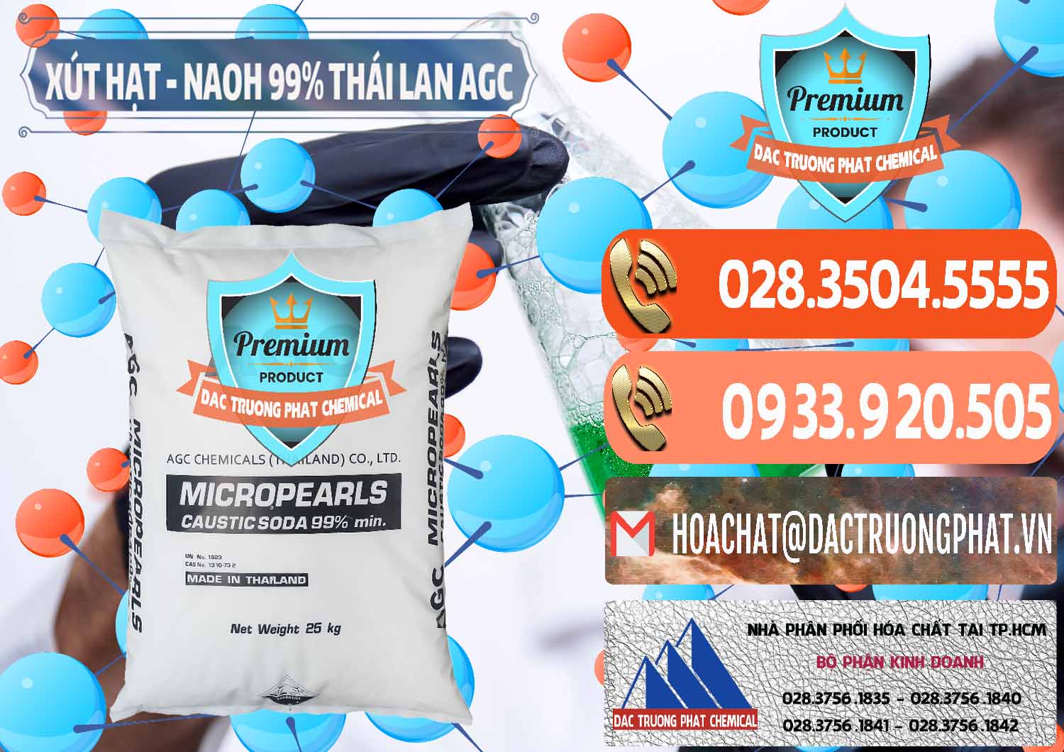 Cty bán ( cung ứng ) Xút Hạt - NaOH Bột 99% AGC Thái Lan - 0168 - Nơi chuyên nhập khẩu & cung cấp hóa chất tại TP.HCM - hoachatmientay.com