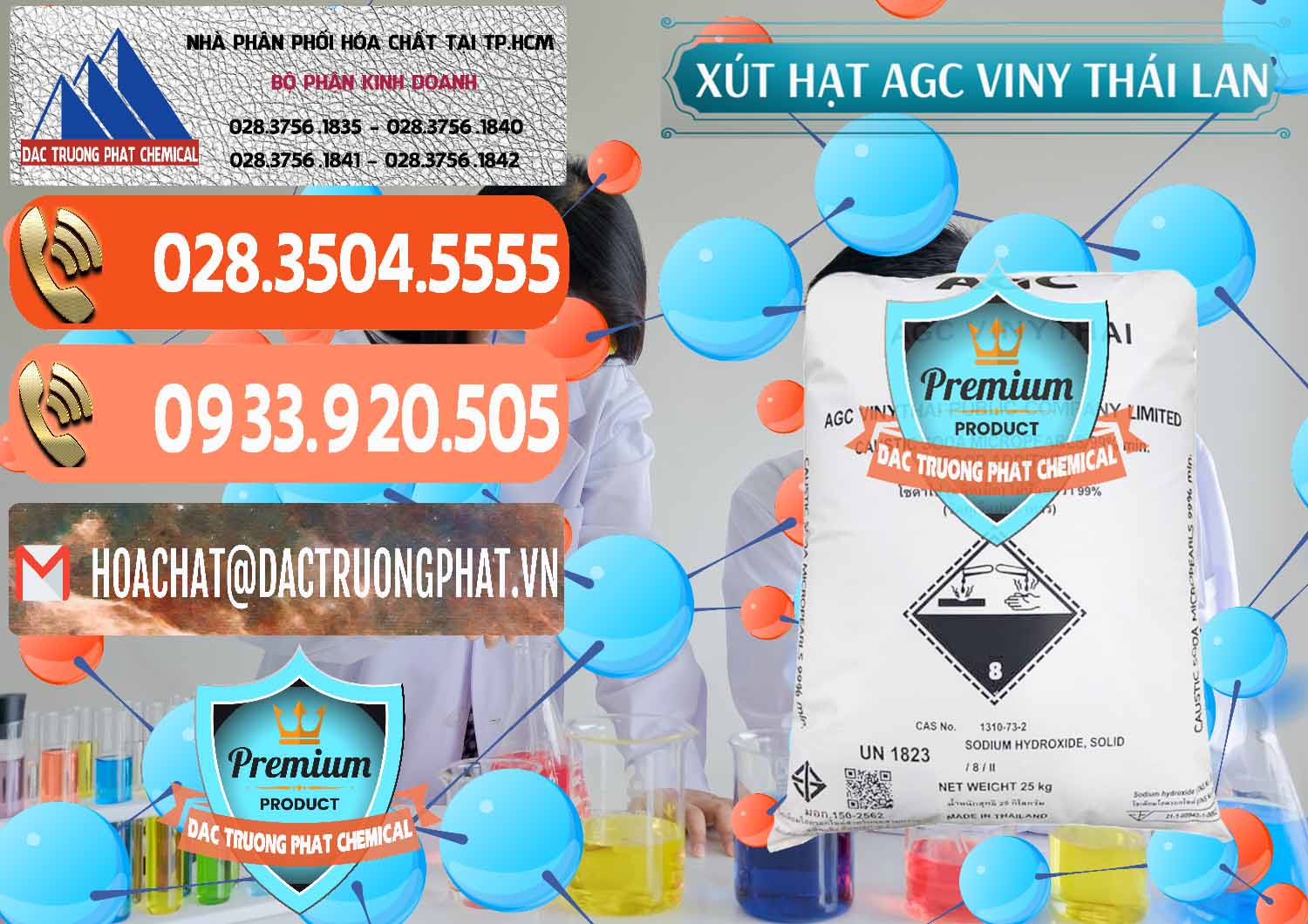 Chuyên bán _ cung ứng Xút Hạt - NaOH Bột 99% AGC Viny Thái Lan - 0399 - Bán _ phân phối hóa chất tại TP.HCM - hoachatmientay.com