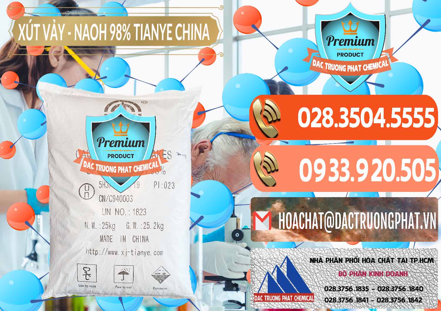 Đơn vị kinh doanh - bán Xút Vảy - NaOH Vảy 98% Tianye Trung Quốc China - 0177 - Công ty bán - cung cấp hóa chất tại TP.HCM - hoachatmientay.com