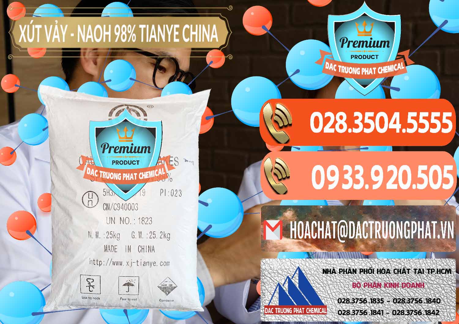 Nơi kinh doanh & bán Xút Vảy - NaOH Vảy 98% Tianye Trung Quốc China - 0177 - Bán - phân phối hóa chất tại TP.HCM - hoachatmientay.com
