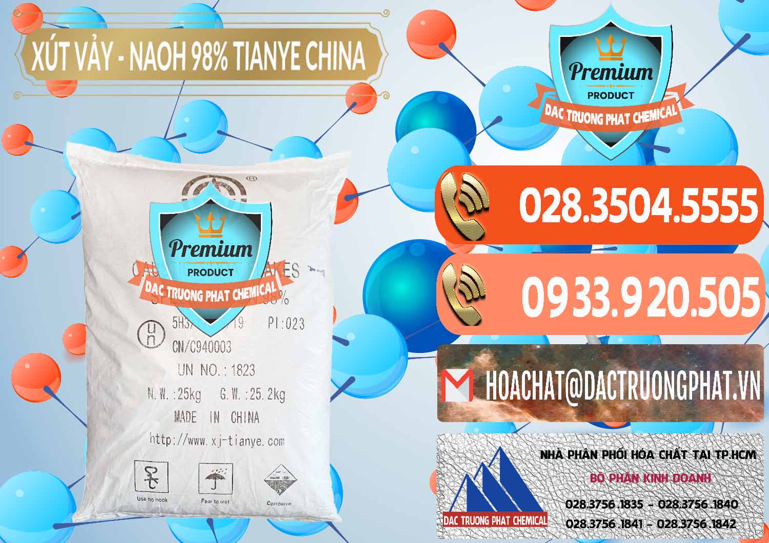 Nhà cung cấp - bán Xút Vảy - NaOH Vảy 98% Tianye Trung Quốc China - 0177 - Đơn vị chuyên bán - cung cấp hóa chất tại TP.HCM - hoachatmientay.com