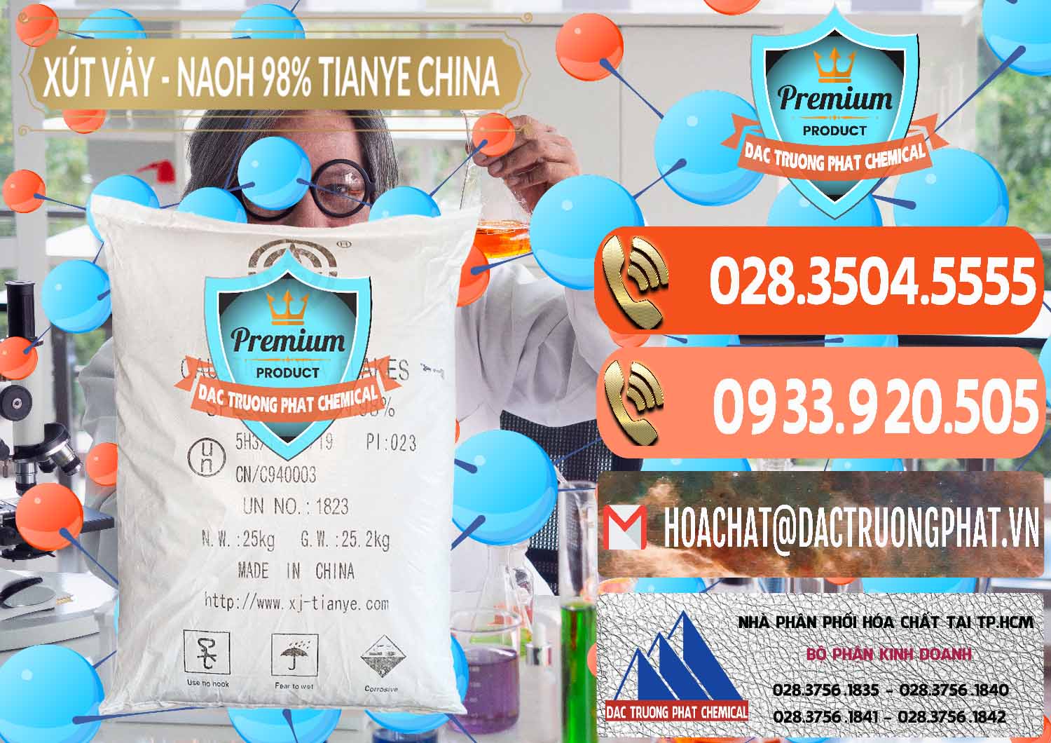 Nơi bán & phân phối Xút Vảy - NaOH Vảy 98% Tianye Trung Quốc China - 0177 - Đơn vị cung cấp & phân phối hóa chất tại TP.HCM - hoachatmientay.com