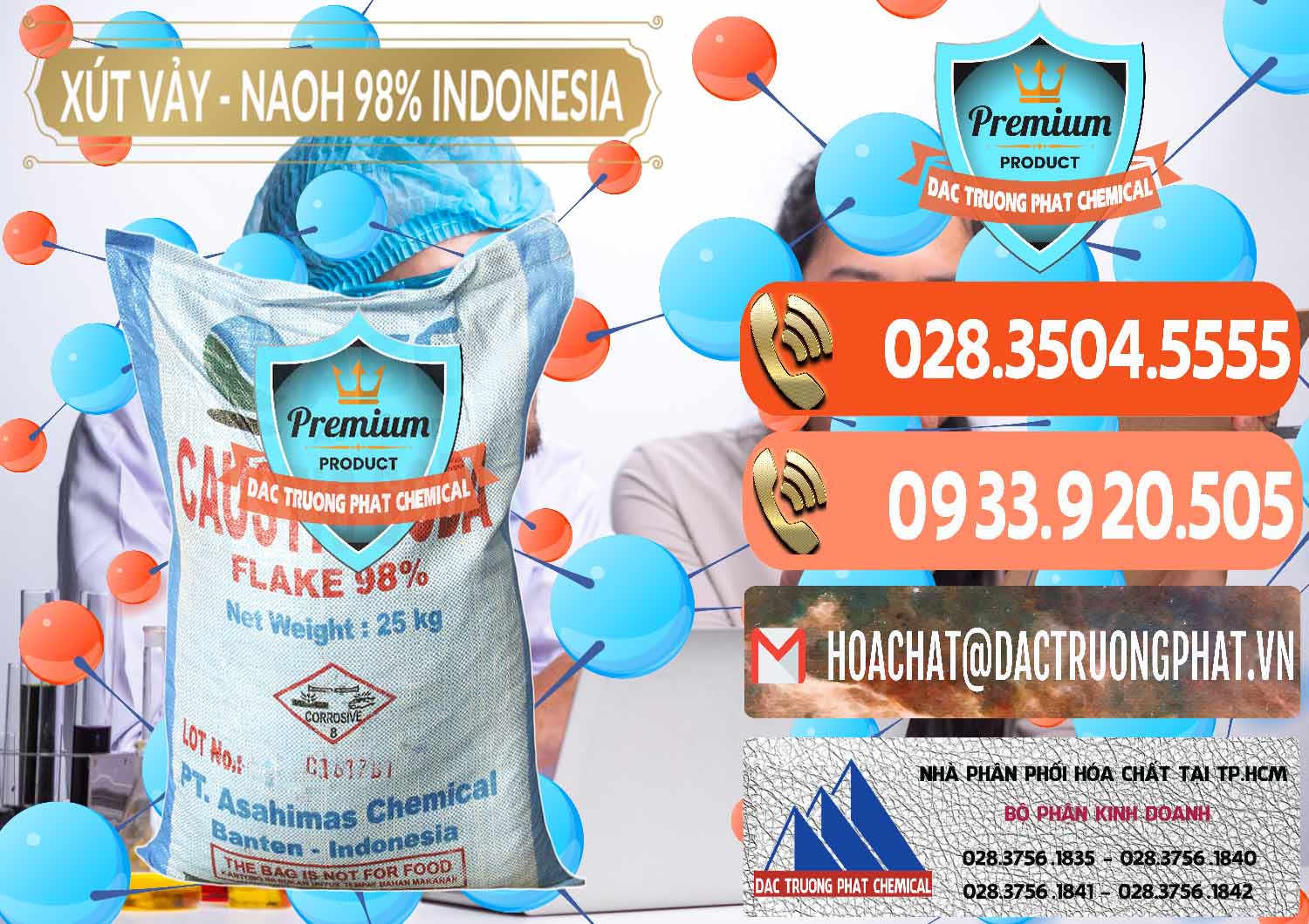 Đơn vị chuyên nhập khẩu ( bán ) Xút Vảy - NaOH Vảy 98% ASC Indonesia - 0172 - Cty cung ứng _ phân phối hóa chất tại TP.HCM - hoachatmientay.com