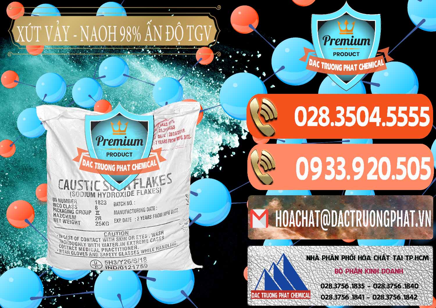 Nơi cung cấp & bán hóa chất Caustic Soda Vảy › Sodium Hydroxide Vảy Khô 98% TGV Ấn Độ India Nhập khẩu và bán Xút Vảy - NaOH Vảy 98% TGV Ấn Độ India - 0169 - Nơi phân phối & bán hóa chất tại TP.HCM - hoachatmientay.com