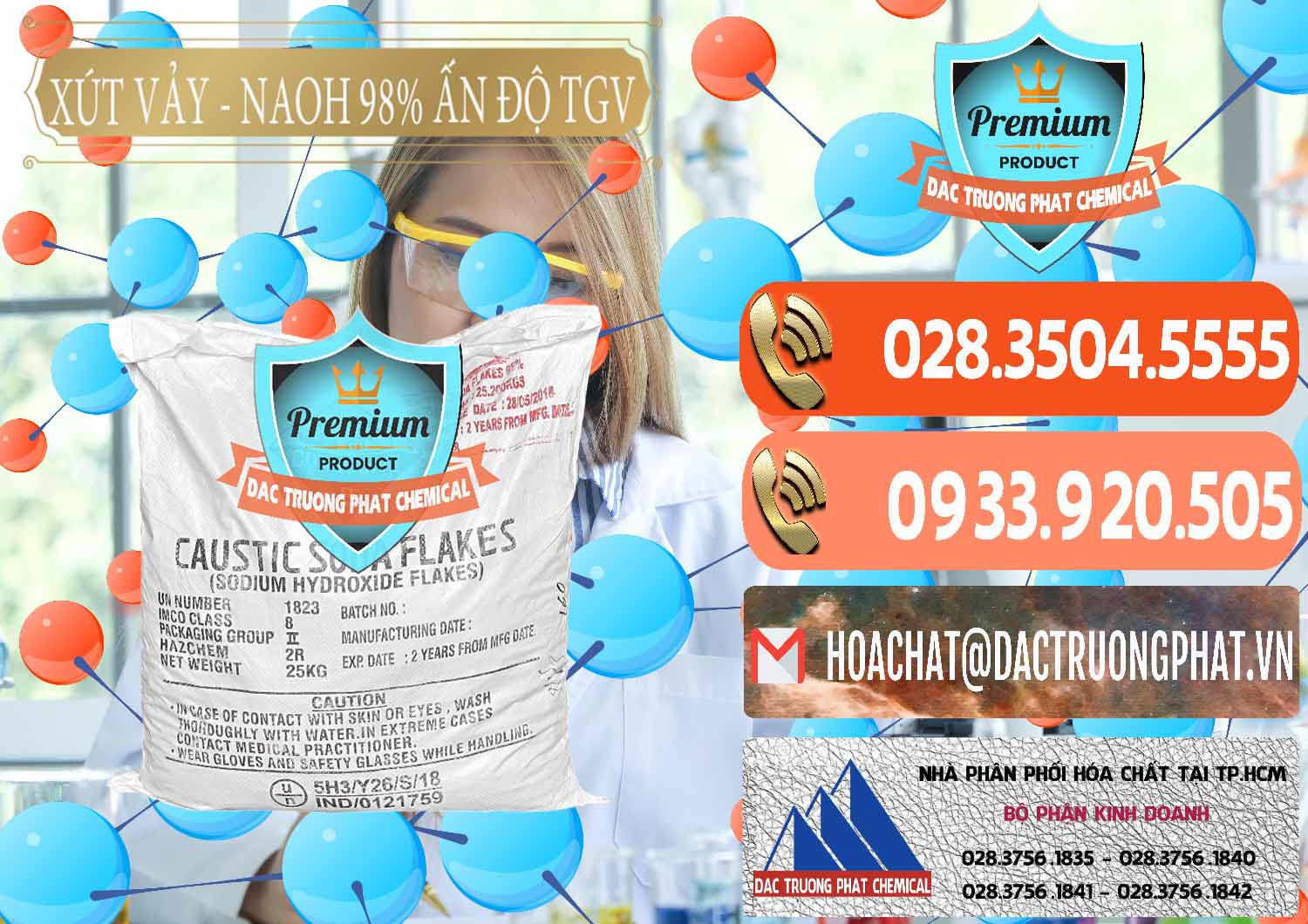 Công ty chuyên kinh doanh « bán Hydroxide Sodium Dạng Rắn # Xút Vảy 98% TGV Ấn Độ India tại TP.HCM Cty cung cấp - bán Xút Vảy - NaOH Vảy 98% TGV Ấn Độ India - 0169 - Đơn vị nhập khẩu và cung cấp hóa chất tại TP.HCM - hoachatmientay.com