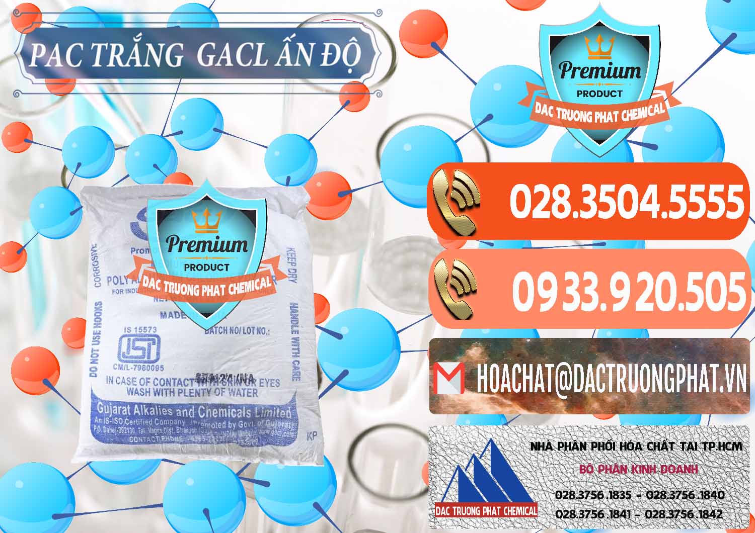 Nhà nhập khẩu ( bán ) PAC - Polyaluminium Chloride Trắng GACL Ấn Độ India - 0266 - Công ty chuyên nhập khẩu và phân phối hóa chất tại TP.HCM - hoachatmientay.com