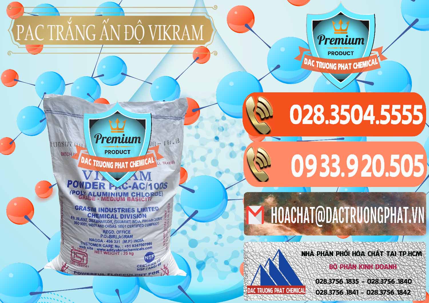 Công ty chuyên cung cấp và bán PAC - Polyaluminium Chloride Ấn Độ India Vikram - 0120 - Công ty chuyên cung ứng _ phân phối hóa chất tại TP.HCM - hoachatmientay.com