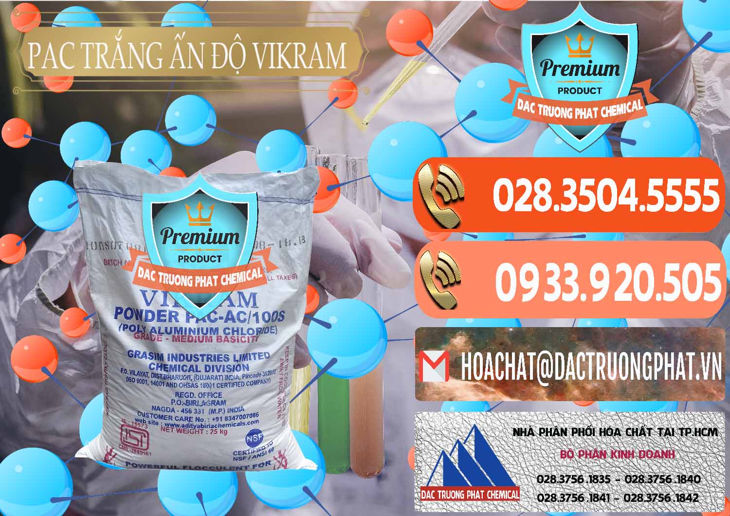 Cung cấp - bán PAC - Polyaluminium Chloride Ấn Độ India Vikram - 0120 - Nơi phân phối & cung cấp hóa chất tại TP.HCM - hoachatmientay.com