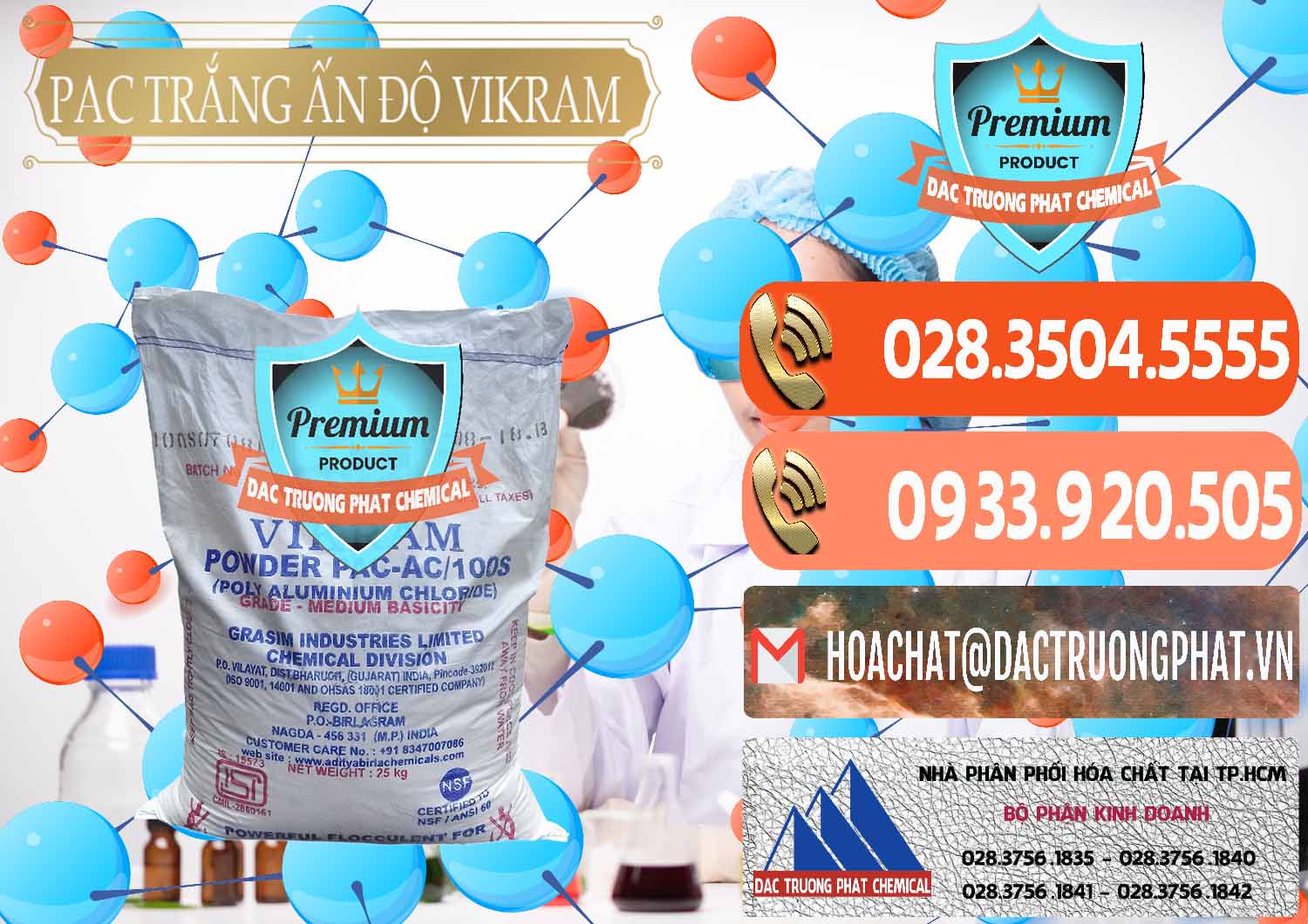 Đơn vị chuyên cung cấp _ bán PAC - Polyaluminium Chloride Ấn Độ India Vikram - 0120 - Công ty chuyên kinh doanh _ phân phối hóa chất tại TP.HCM - hoachatmientay.com