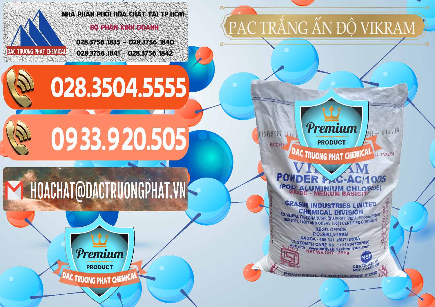 Công ty chuyên phân phối & bán PAC - Polyaluminium Chloride Ấn Độ India Vikram - 0120 - Nơi cung cấp và kinh doanh hóa chất tại TP.HCM - hoachatmientay.com