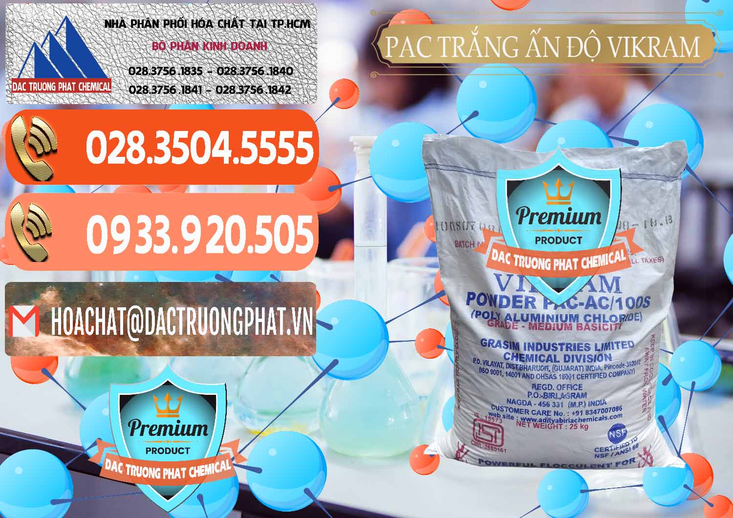 Đơn vị chuyên phân phối _ bán PAC - Polyaluminium Chloride Ấn Độ India Vikram - 0120 - Cty bán _ phân phối hóa chất tại TP.HCM - hoachatmientay.com