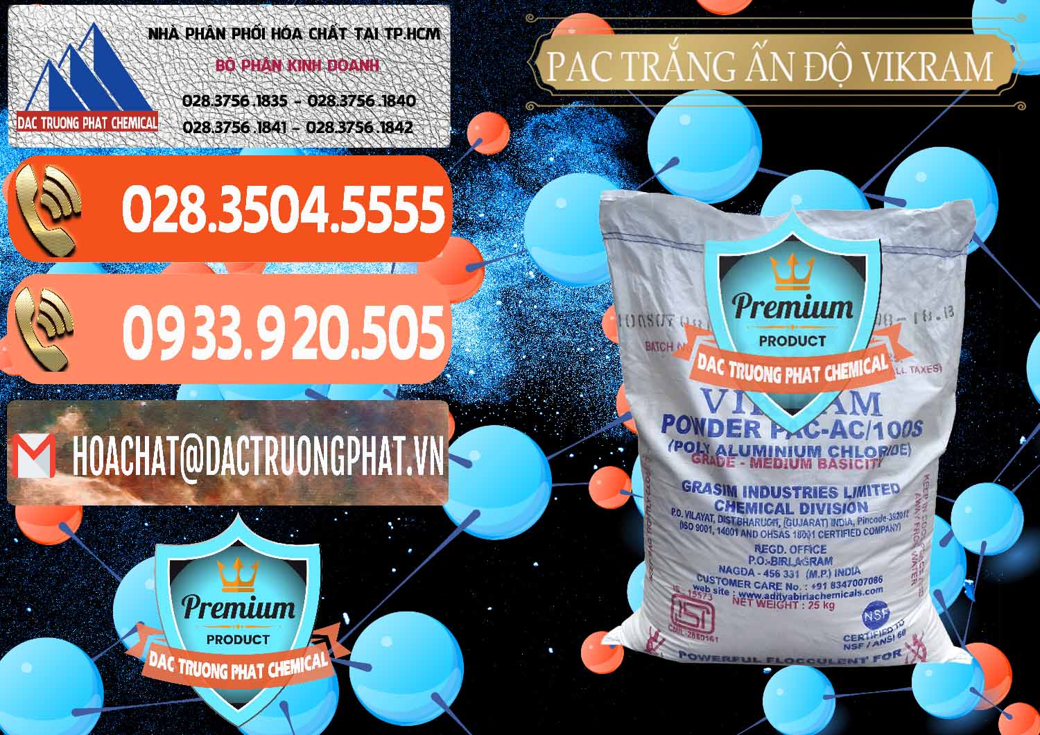Bán < phân phối Poly Aluminium Chloride & Bột Phèn PAC Trắng Vikram White Ấn Độ India Đơn vị kinh doanh ( bán ) PAC - Polyaluminium Chloride Ấn Độ India Vikram - 0120 - Cty cung ứng ( phân phối ) hóa chất tại TP.HCM - hoachatmientay.com