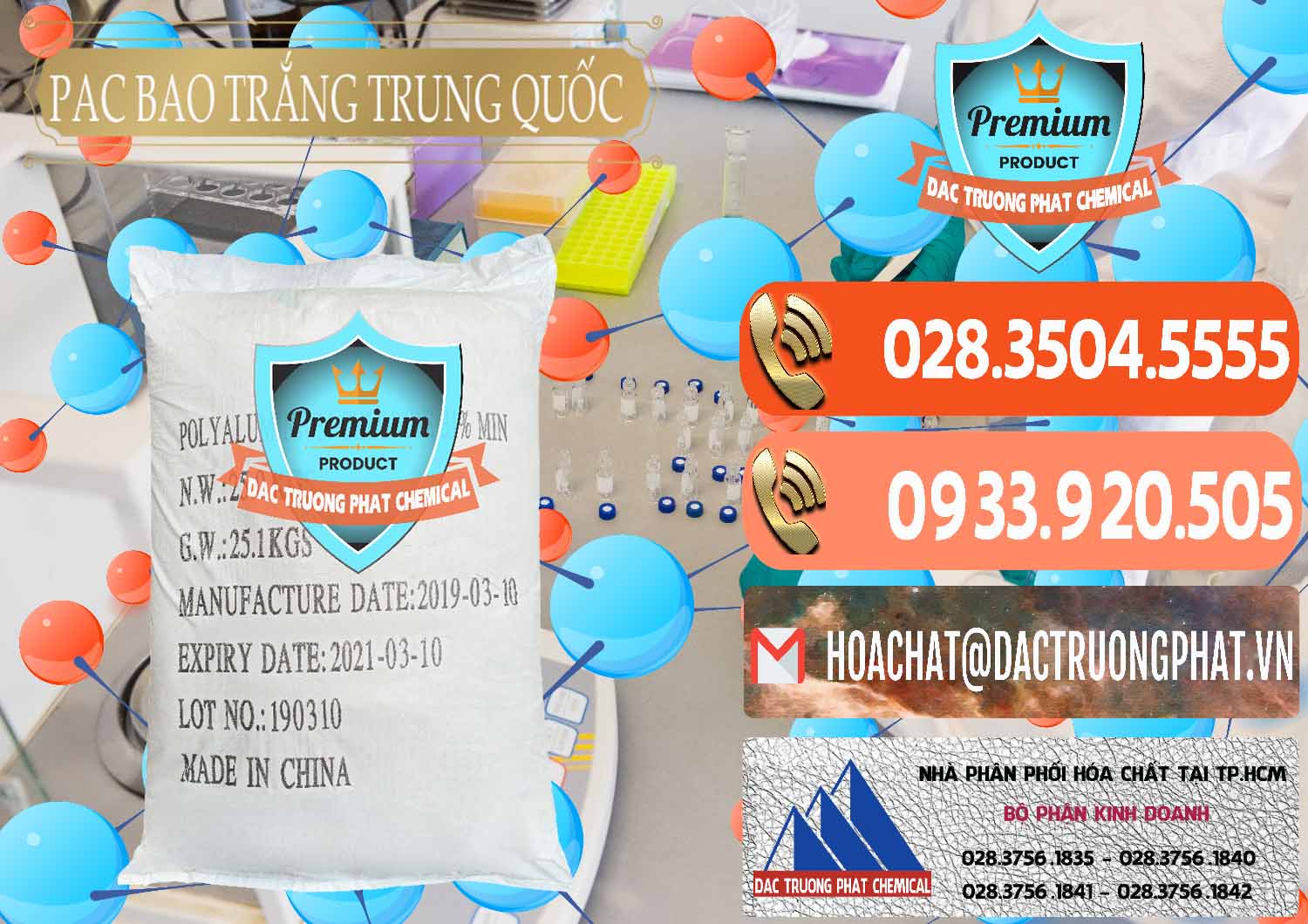 Nơi chuyên cung cấp & bán hóa chất Chất Trợ Lắng PAC Powder › Bột PAC Bao Trắng Trung Quốc China Cty chuyên bán và phân phối PAC - Polyaluminium Chloride Bao Trắng Trung Quốc China - 0108 - Nơi cung cấp - kinh doanh hóa chất tại TP.HCM - hoachatmientay.com