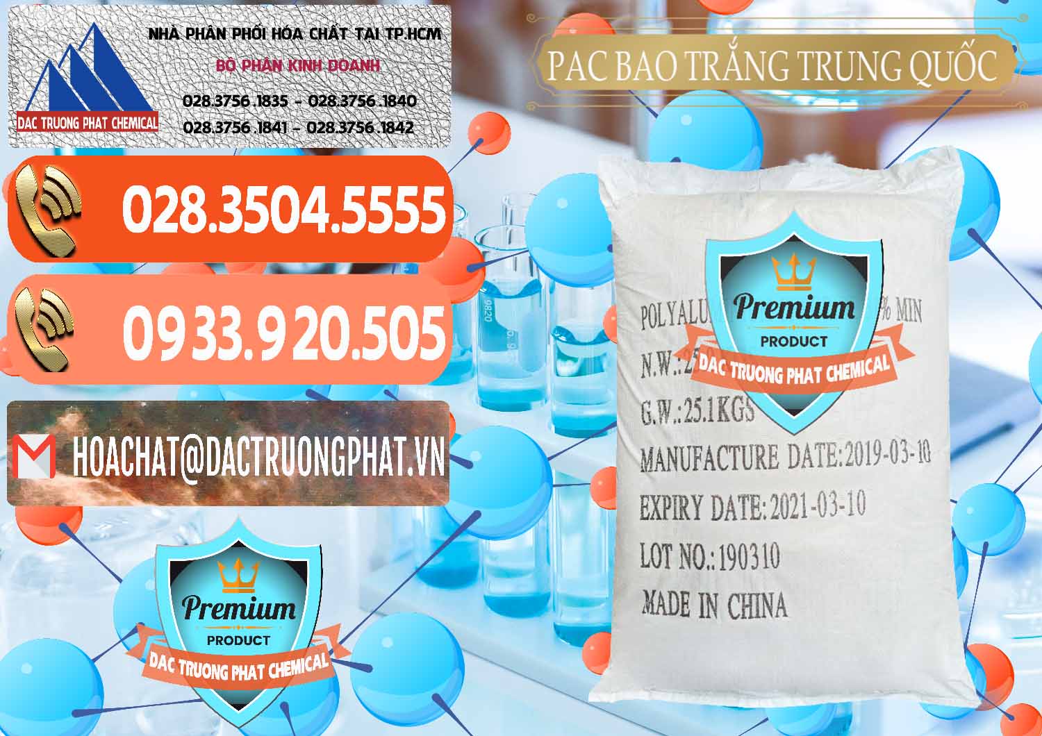 Nơi chuyên nhập khẩu & bán PAC - Polyaluminium Chloride Bao Trắng Trung Quốc China - 0108 - Chuyên cung cấp _ phân phối hóa chất tại TP.HCM - hoachatmientay.com