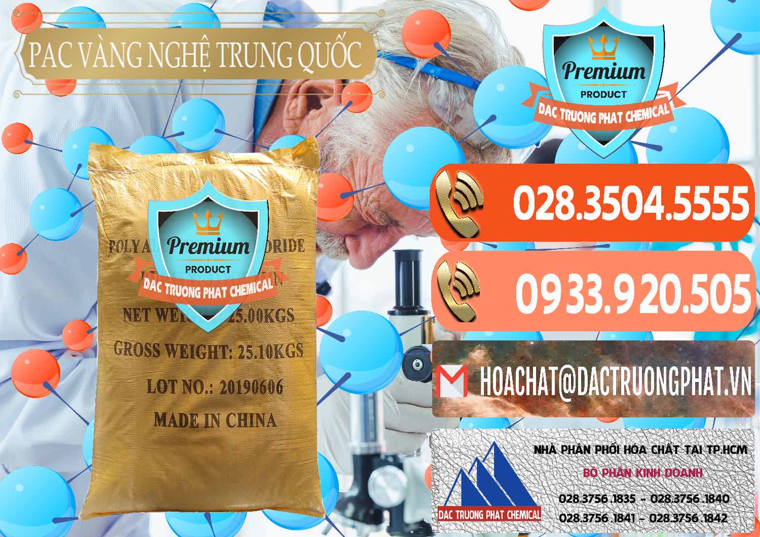 Cty nhập khẩu - bán PAC - Polyaluminium Chloride Vàng Nghệ Trung Quốc China - 0110 - Phân phối & bán hóa chất tại TP.HCM - hoachatmientay.com