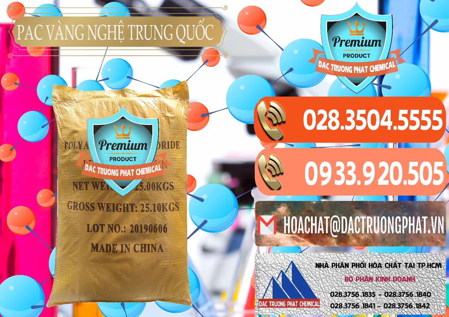 Bán & cung cấp PAC - Polyaluminium Chloride Vàng Nghệ Trung Quốc China - 0110 - Nơi cung cấp - phân phối hóa chất tại TP.HCM - hoachatmientay.com